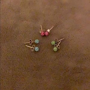 sterling silver sparkly studs